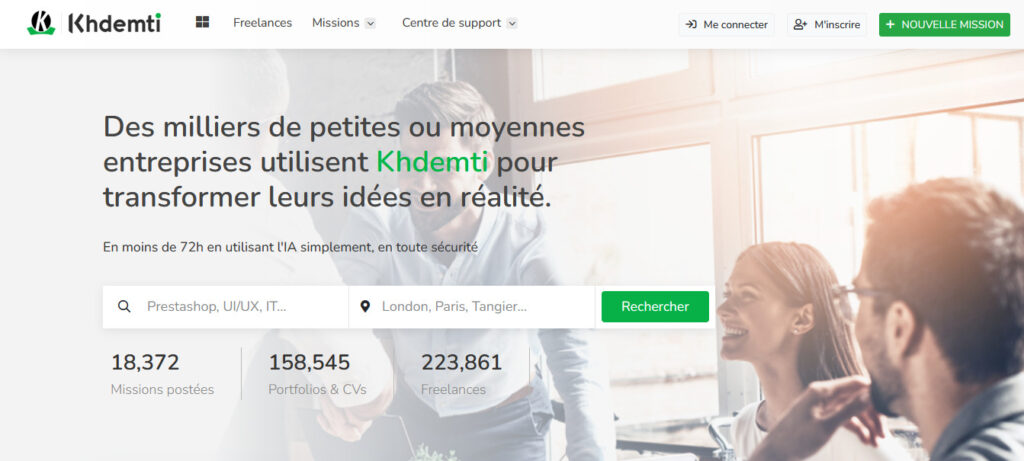 illustration pour la plateforme freelance khdemti