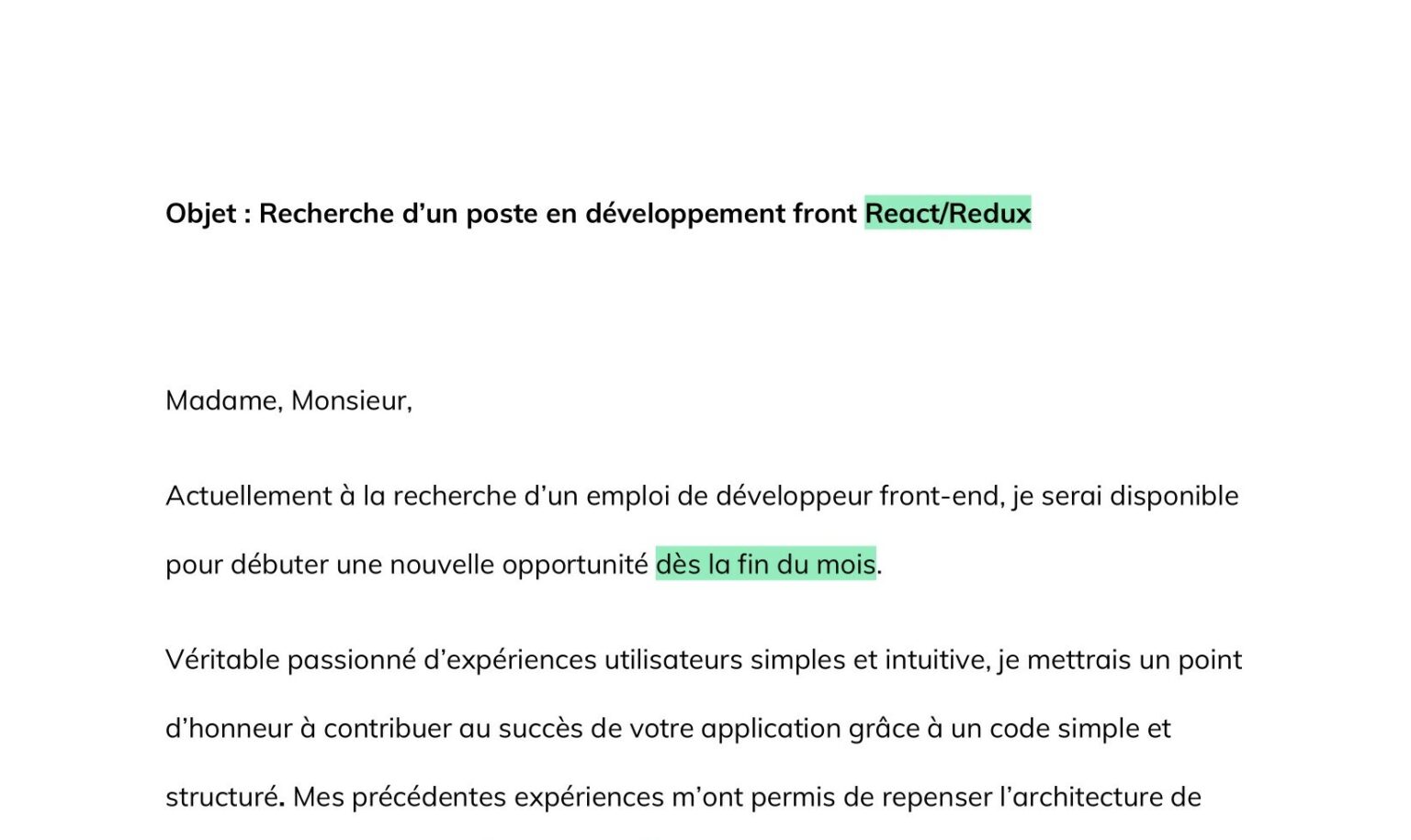 4 modèles de lettres de motivation développeur web (2021 MàJ)  Kicklox