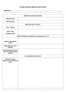 fiche de poste