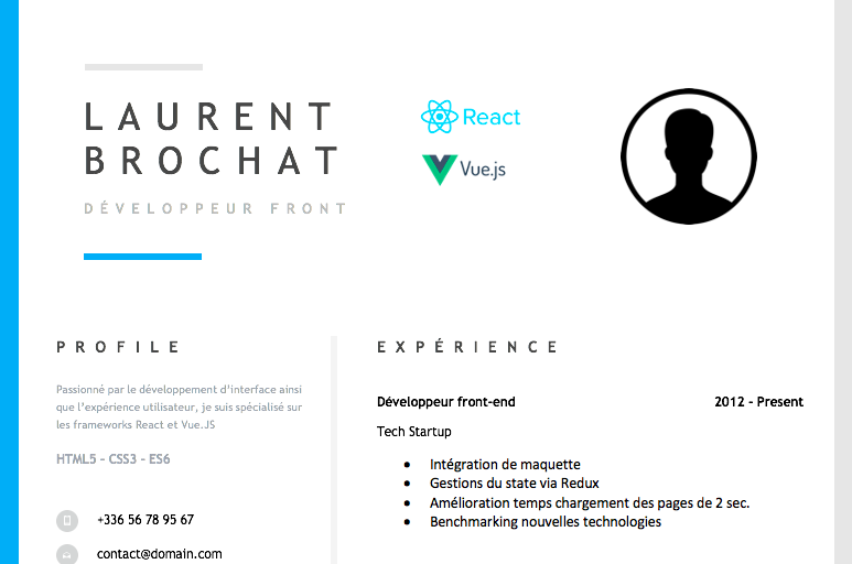 cv développeur front end 1