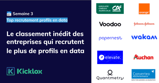 classement des entreprises qui recrutent en data