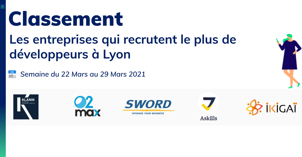 Classement des entreprises qui recrutent le plus de développeurs à Lyon
