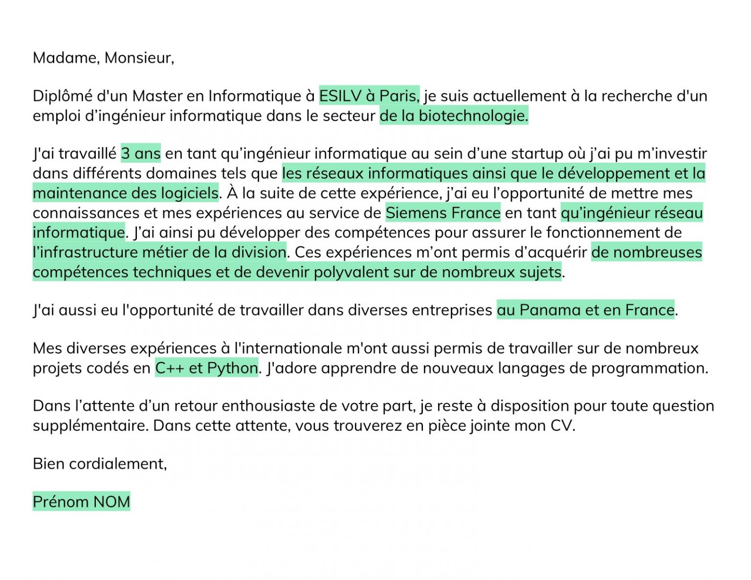 lettre de motivation ingénieur aéronautique expérimenté1  Kicklox