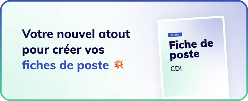 modèle fiche de poste cdi
