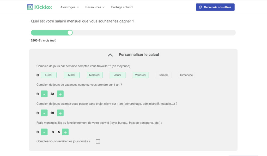 Simulateur TJM