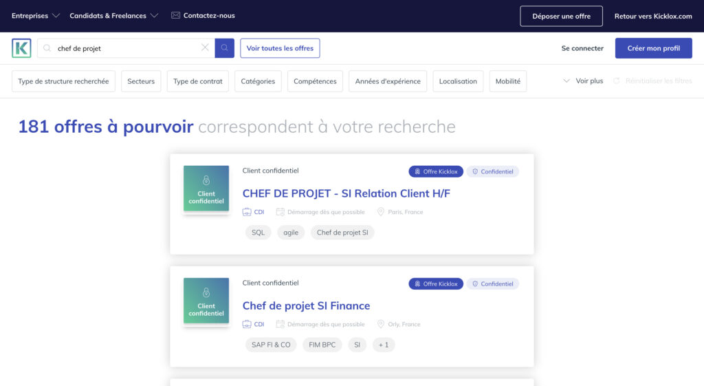 Découvrez toutes nos offres d'emploi en tant que chef de projet