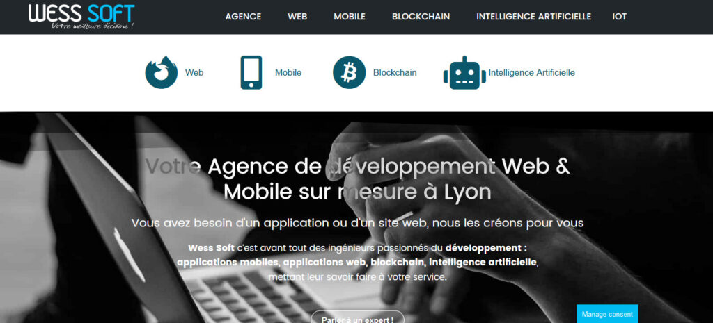 Illustration pour l'entreprise de développement web à Lyon wesoft