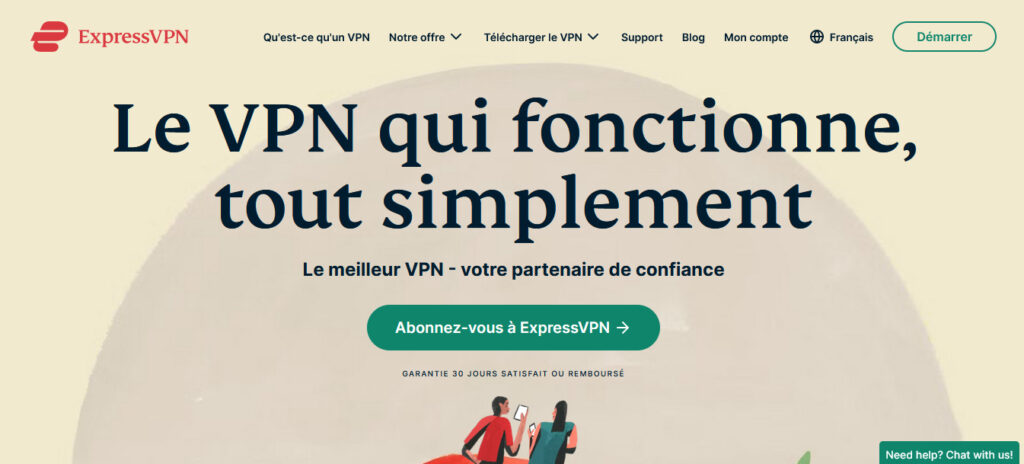 Illustration pour le vpn expressvpn