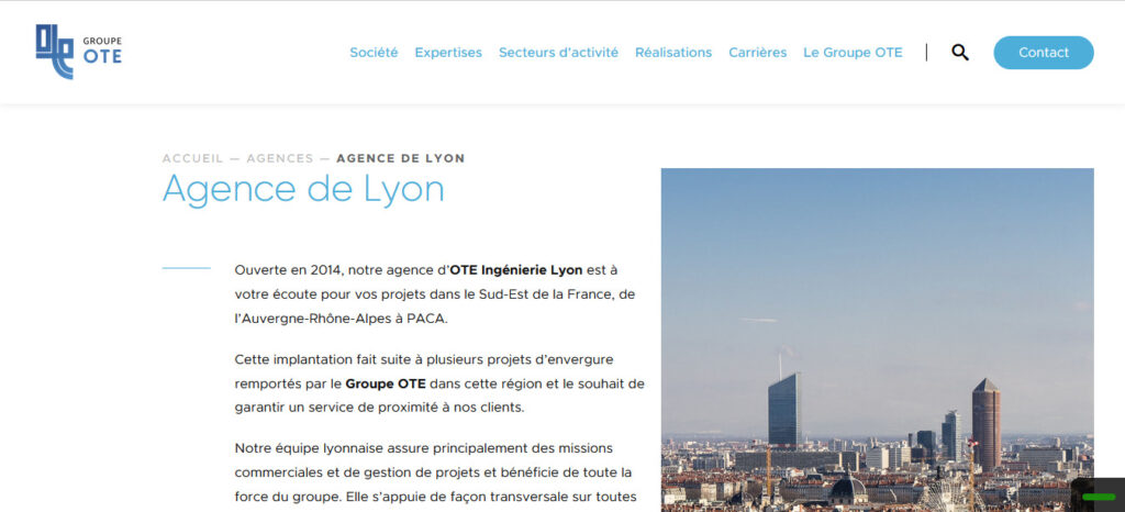Illustration pour le bureau d"étude structure OTE à Lyon