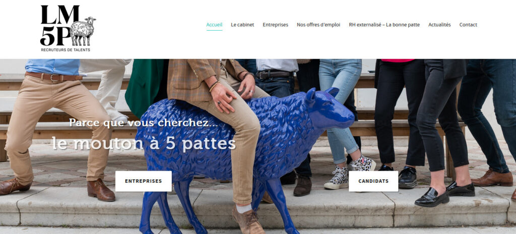 Illustration pour le cabinet de chasseurs de tête Le mouton à 5 pattes à Lyon