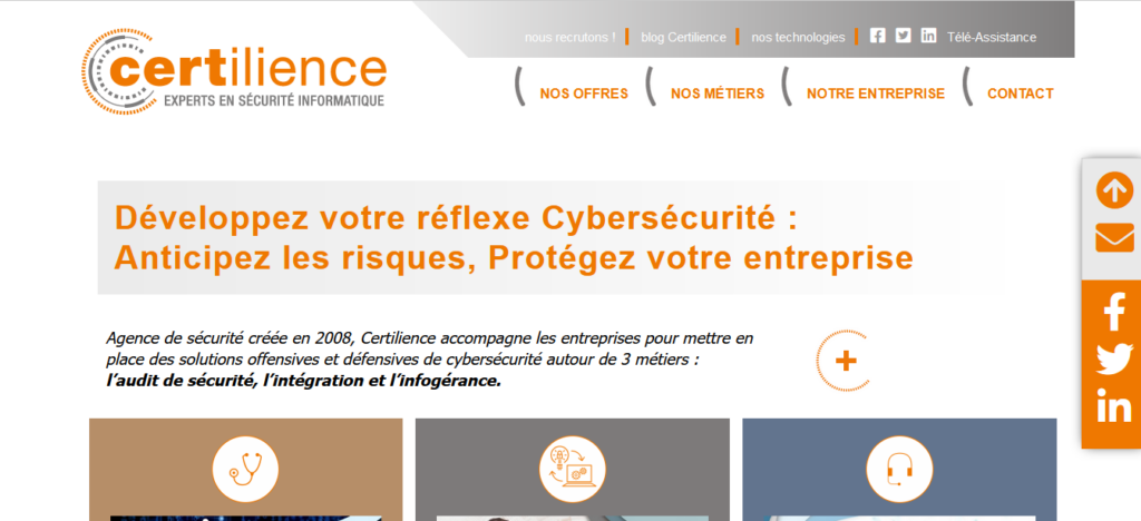 Illustration pour l'entreprise de cybersécurité certilience à Lyon