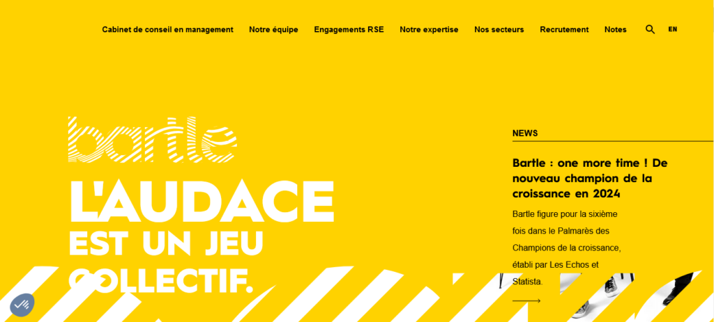 Homepage du cabinet de conseil Bartle à Lille