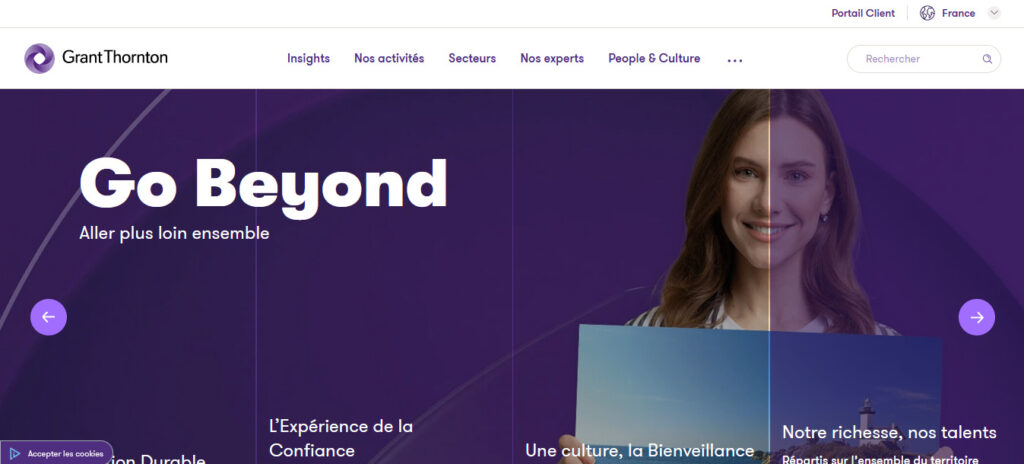 Homepage du cabinet de conseil Grant Thornton à Lille