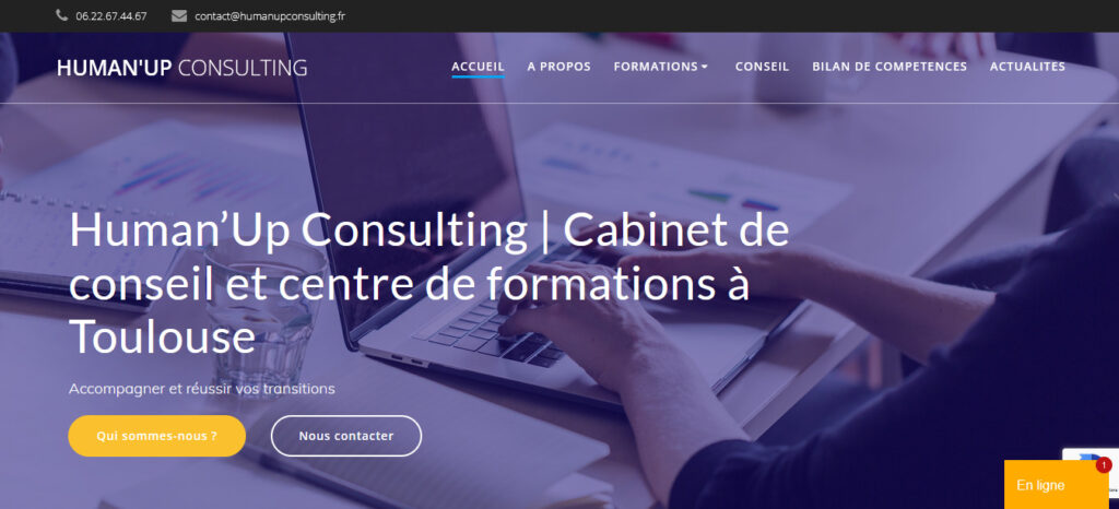 Homepage du cabinet de conseil à Toulouse Human'up