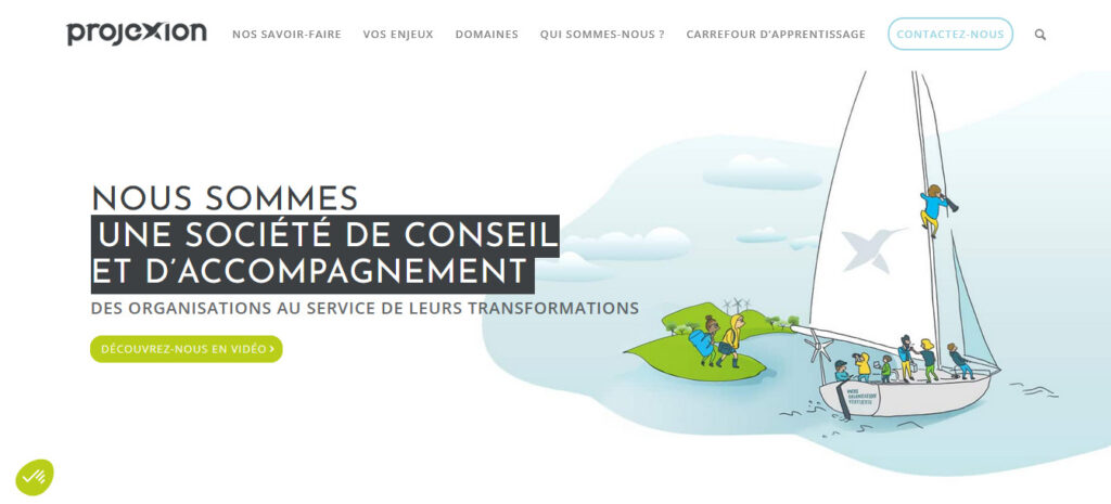 Homepage du cabinet de conseil Projexion à Lille